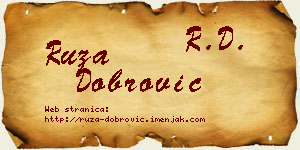 Ruža Dobrović vizit kartica